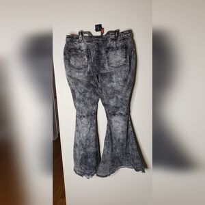 Stylish Gray Acid Wash Jeans